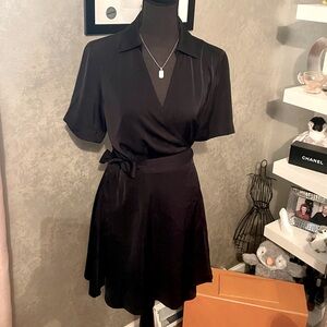 Elegant Black Wrap Dress